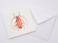 Load image into Gallery viewer, Beetle in Pink Greetings Card
