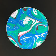 Load image into Gallery viewer, Green Marbled Moon Print
