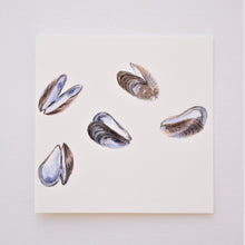 Load image into Gallery viewer, Mauve Mussels of the Sea Greetings Card
