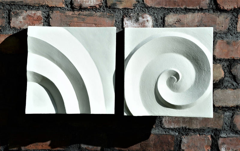 Palm frond spiral small wall sculpture beauty interior design garden design hotel art luxury