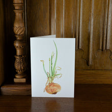 Load image into Gallery viewer, Sprouting Onion Beauty Vertical Greetings Card
