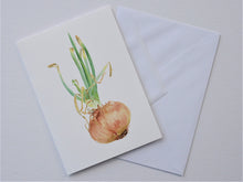 Load image into Gallery viewer, Sprouting Onion Flower Bud Vertical Greetings Card
