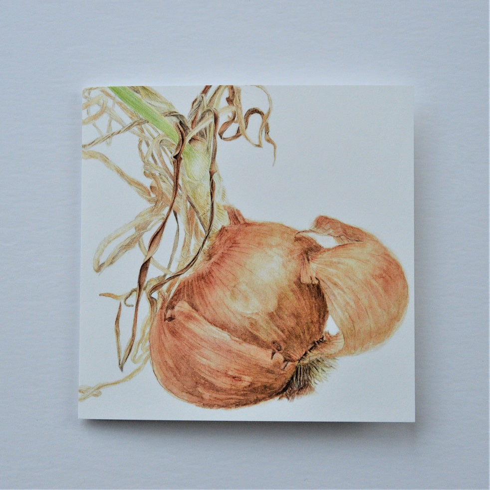 Sprouting Onion Shell Greetings Card